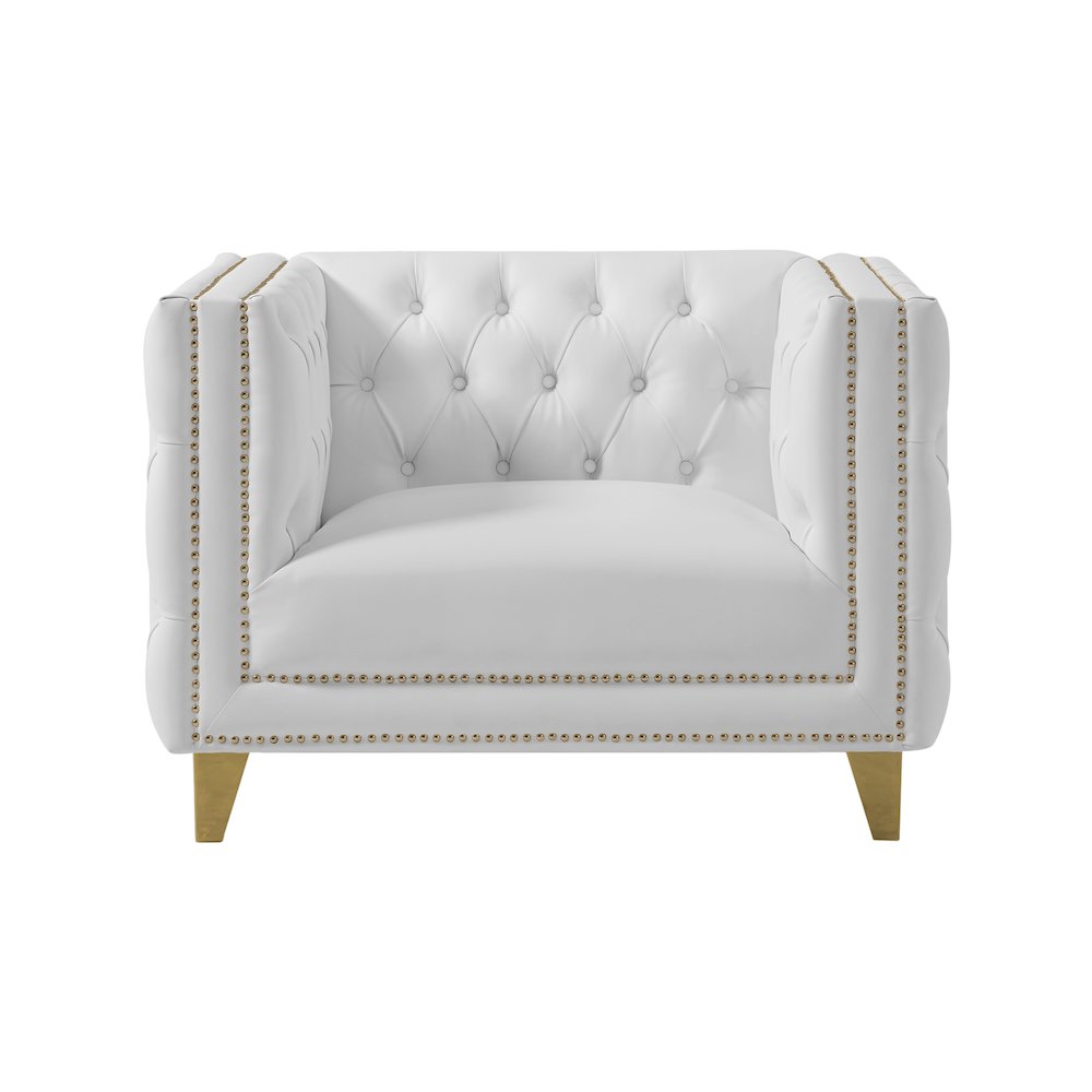 Michelle White Vegan Leather Chair