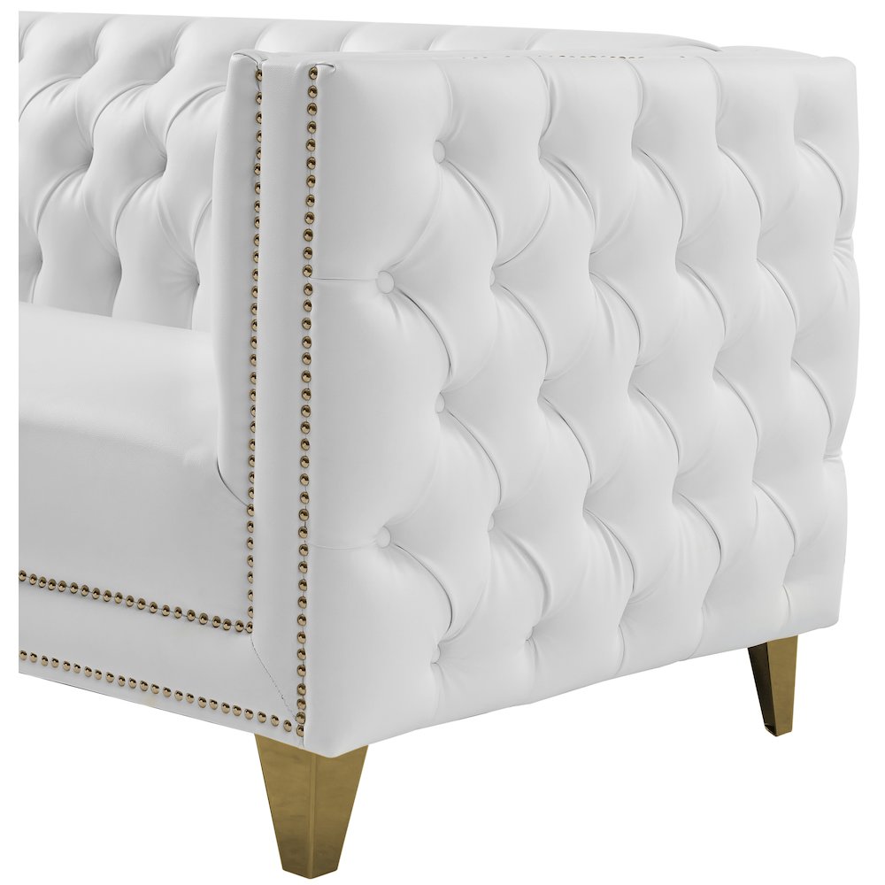 Michelle White Vegan Leather Chair