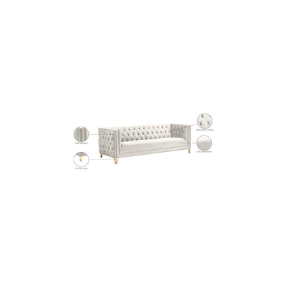 Michelle Cream Velvet Sofa
