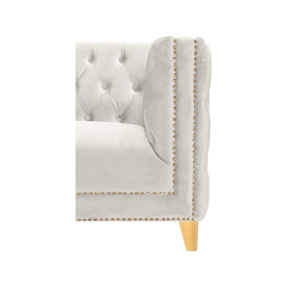 Michelle Cream Velvet Sofa
