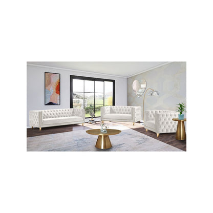 Michelle Cream Velvet Sofa