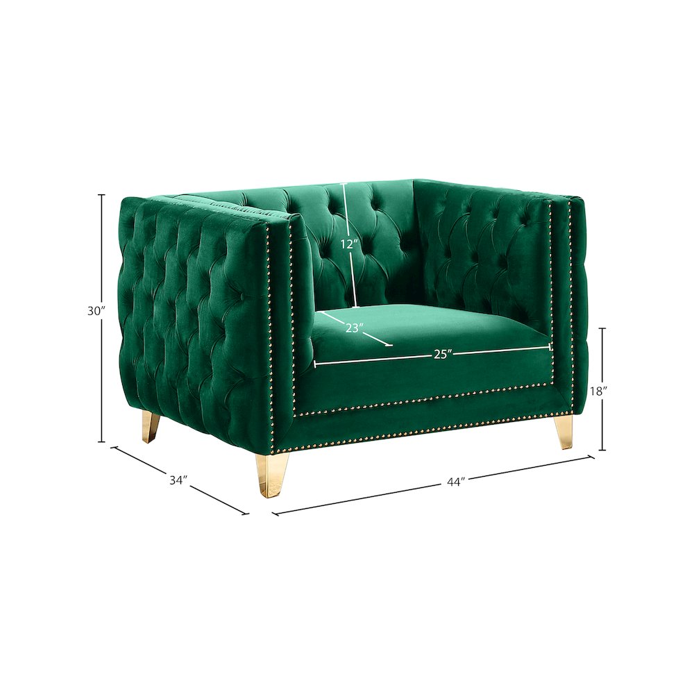 Michelle Green Velvet Chair