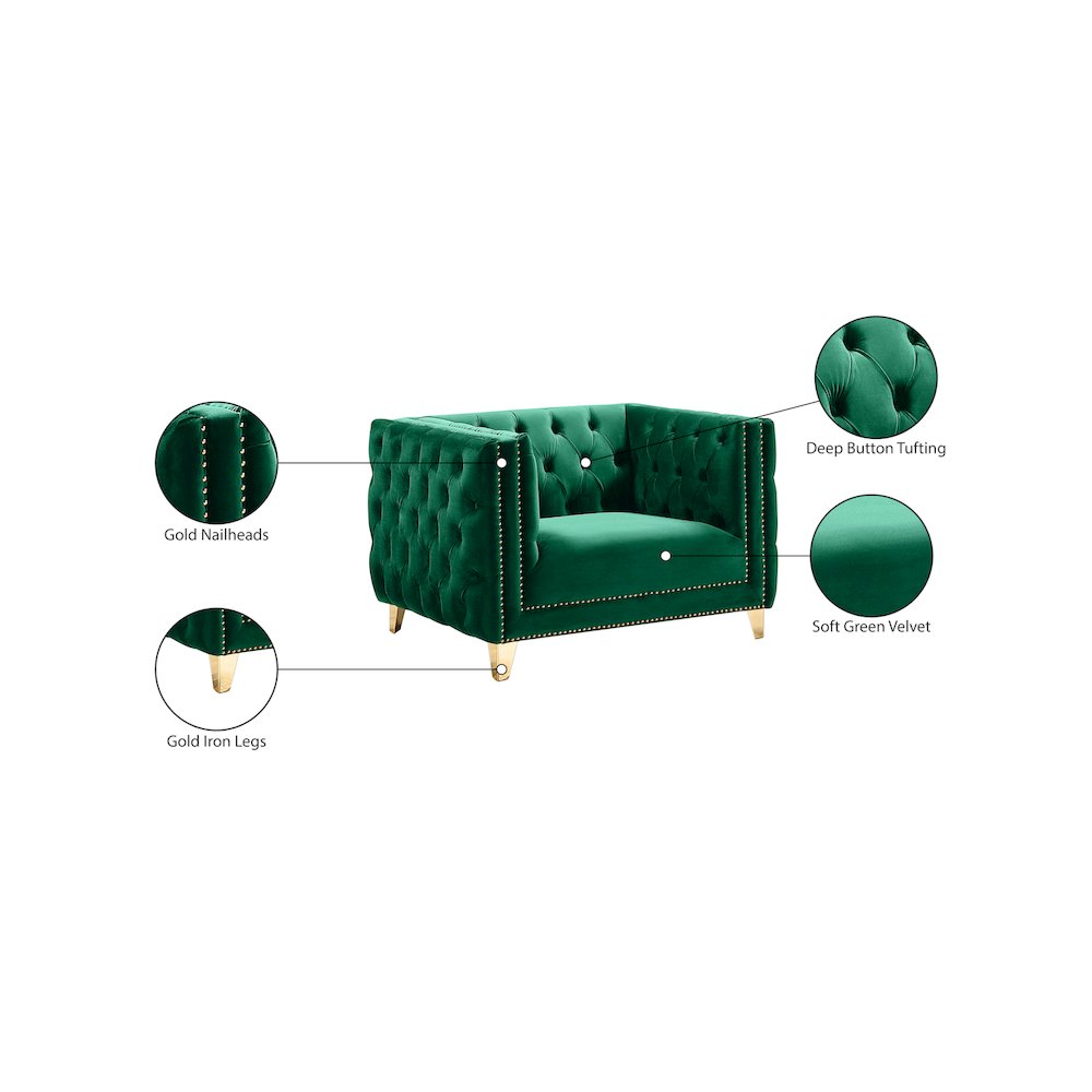 Michelle Green Velvet Chair
