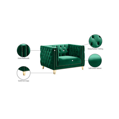 Michelle Green Velvet Chair