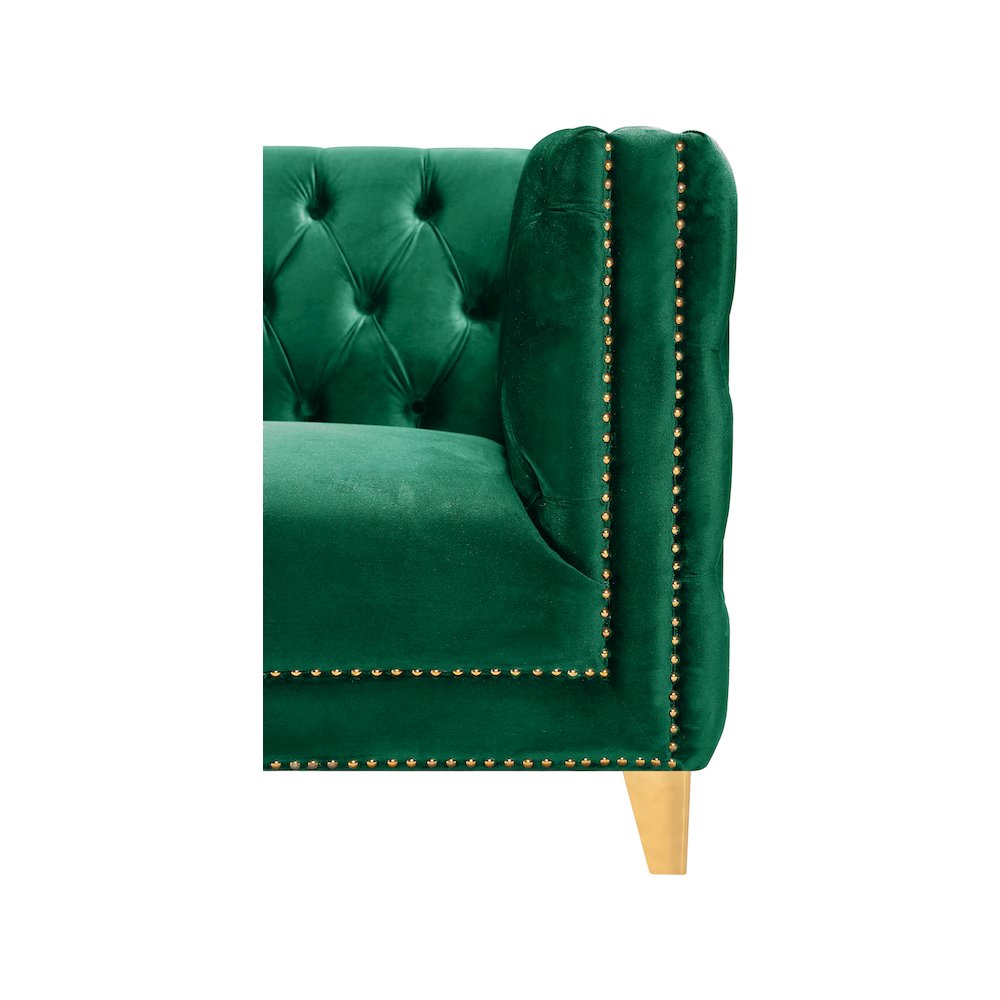 Michelle Green Velvet Chair