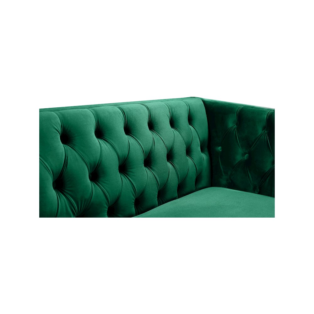 Michelle Green Velvet Loveseat