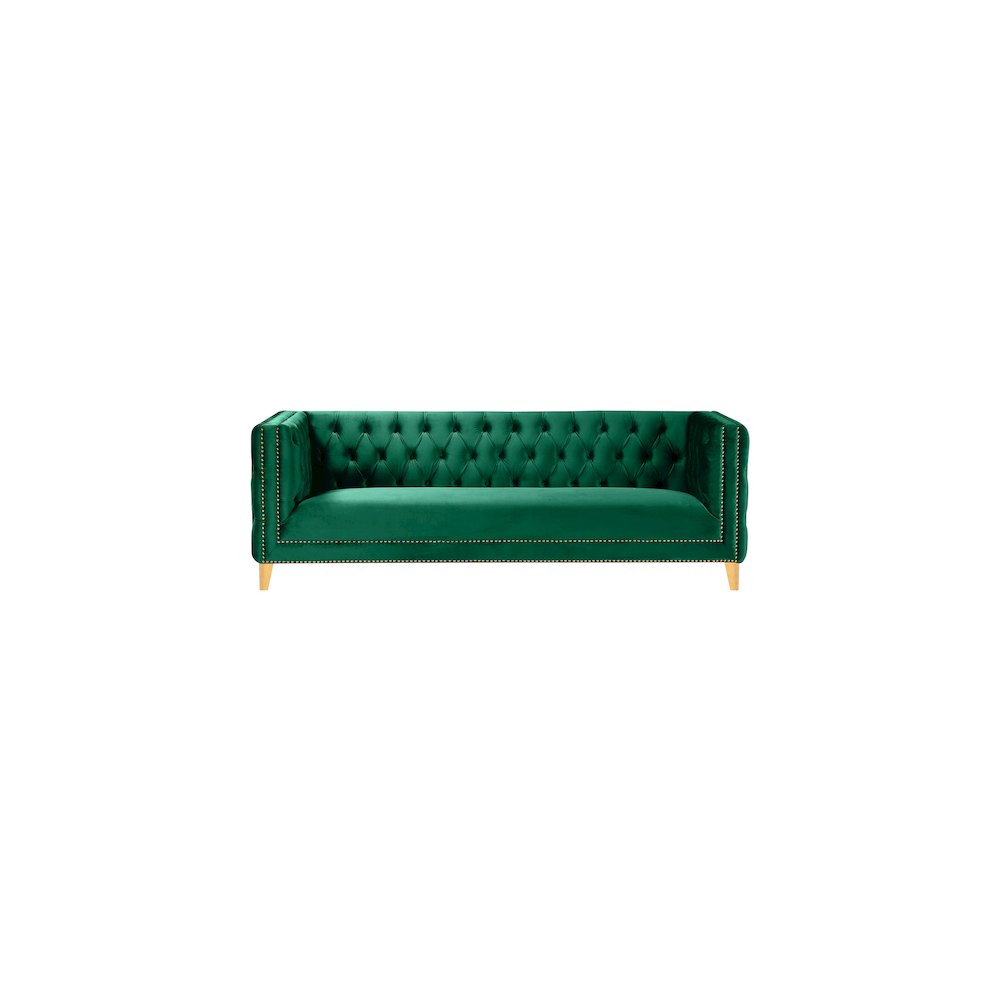 Michelle Green Velvet Sofa