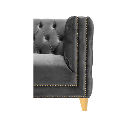 Michelle Grey Velvet Chair