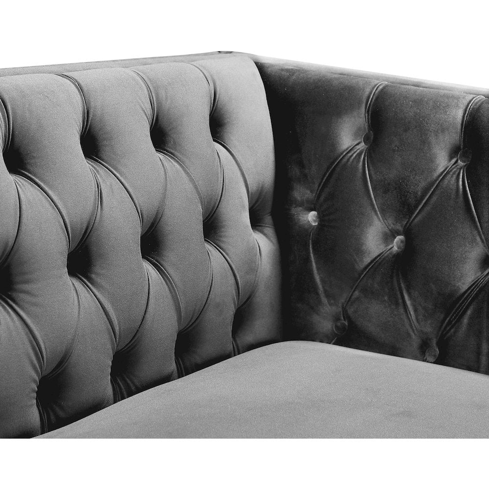 Michelle Grey Velvet Chair