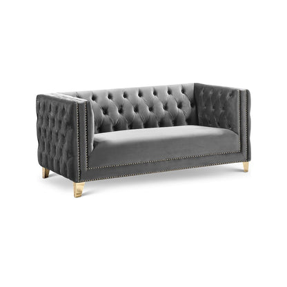 Michelle Grey Velvet Loveseat