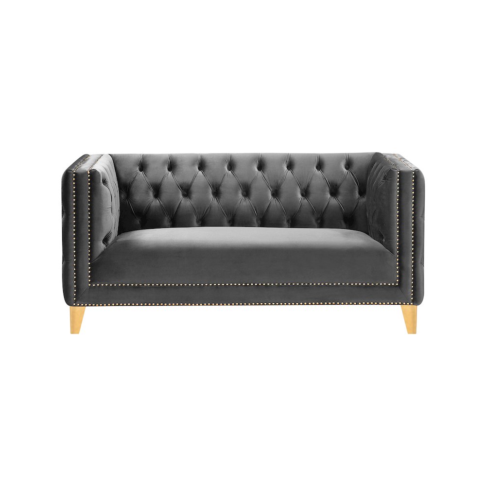 Michelle Grey Velvet Loveseat