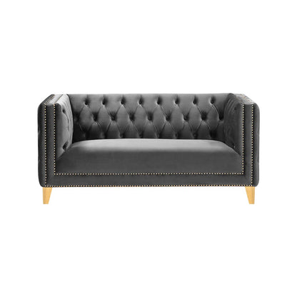 Michelle Grey Velvet Loveseat