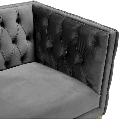 Michelle Grey Velvet Sofa