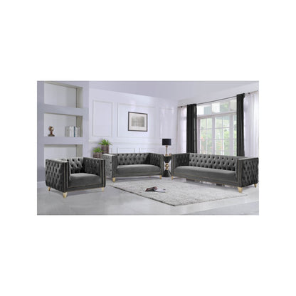 Michelle Grey Velvet Sofa