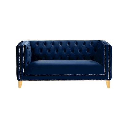Michelle Navy Velvet Loveseat