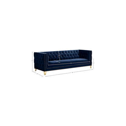 Michelle Navy Velvet Sofa
