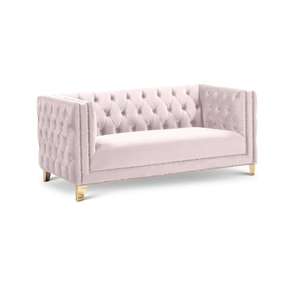 Michelle Pink Velvet Loveseat