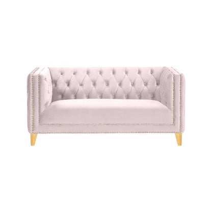 Michelle Pink Velvet Loveseat