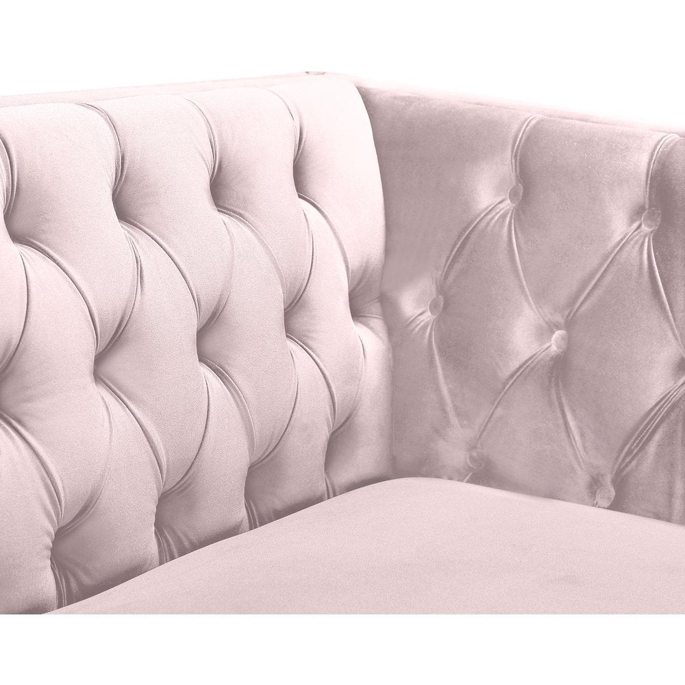 Michelle Pink Velvet Loveseat