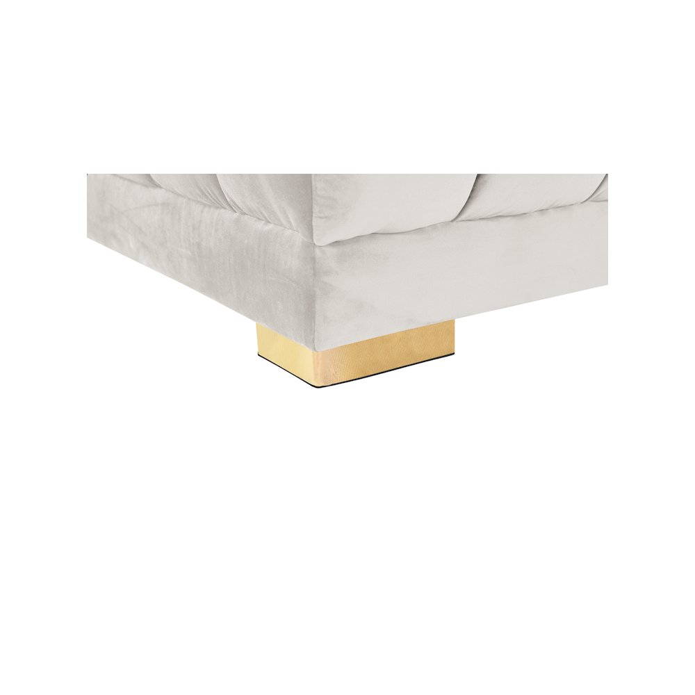 Gwen Cream Velvet 3pc. Sectional