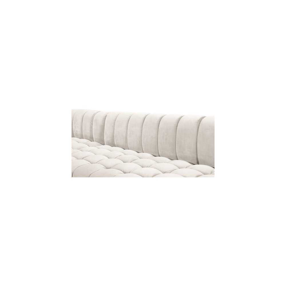 Gwen Cream Velvet 3pc. Sectional