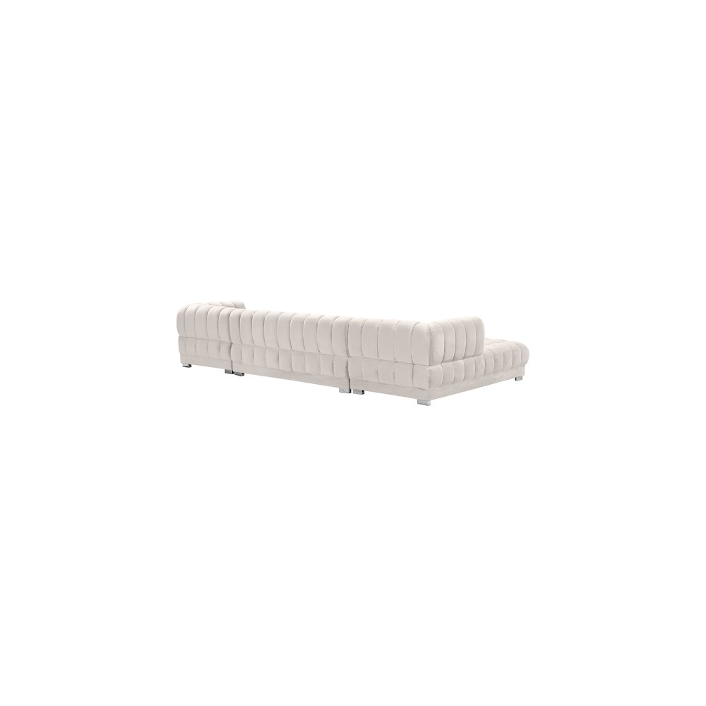 Gwen Cream Velvet 3pc. Sectional