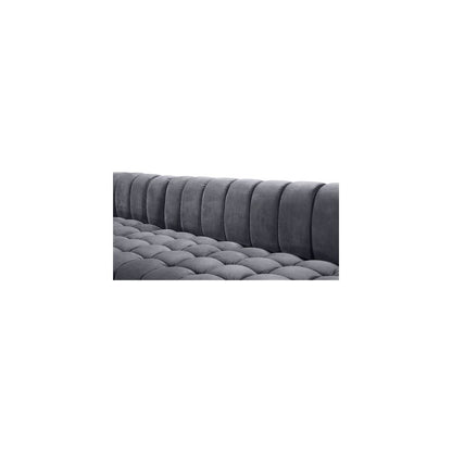 Gwen Grey Velvet 3pc. Sectional
