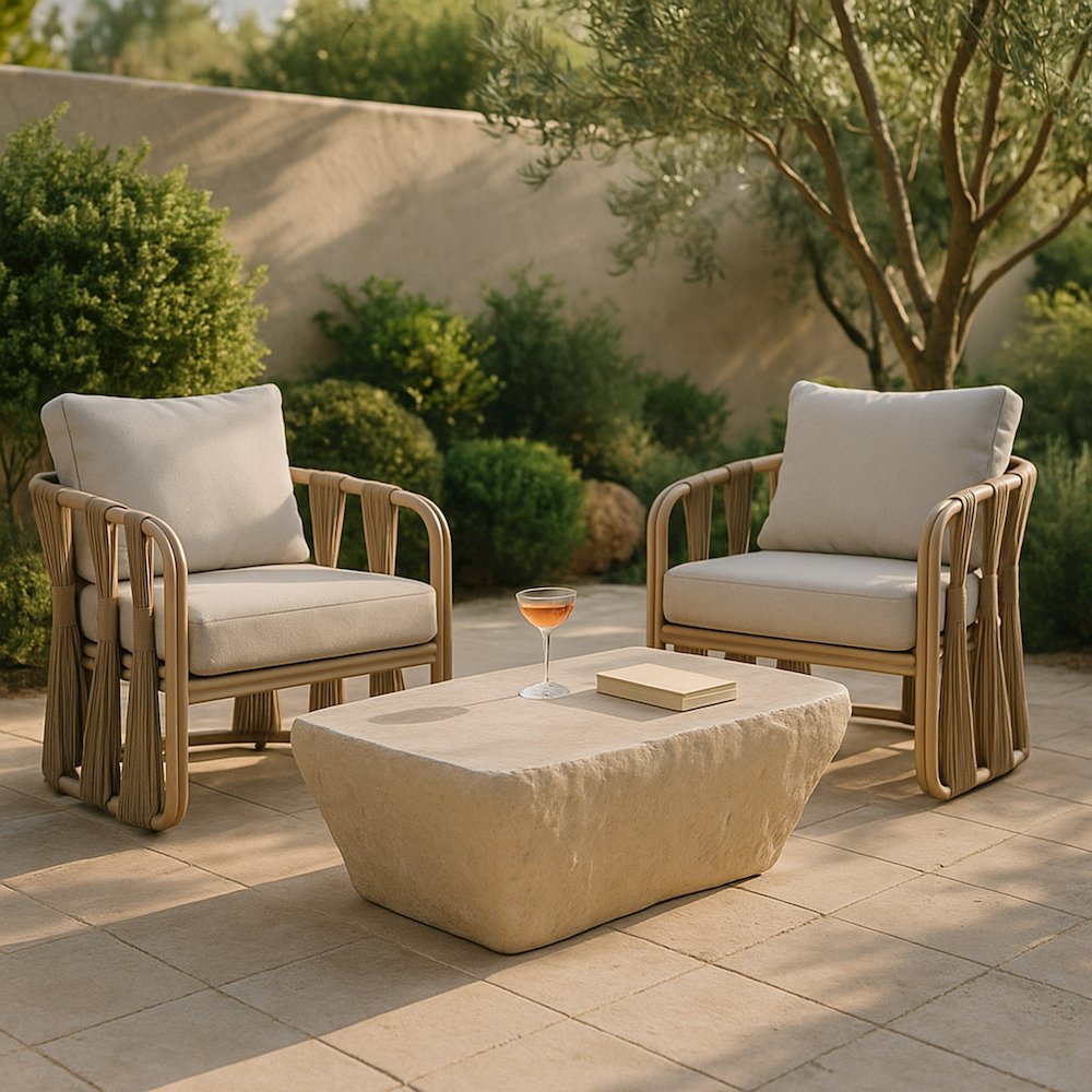 Rockford Beige Concrete Indoor/Outdoor Coffee Table