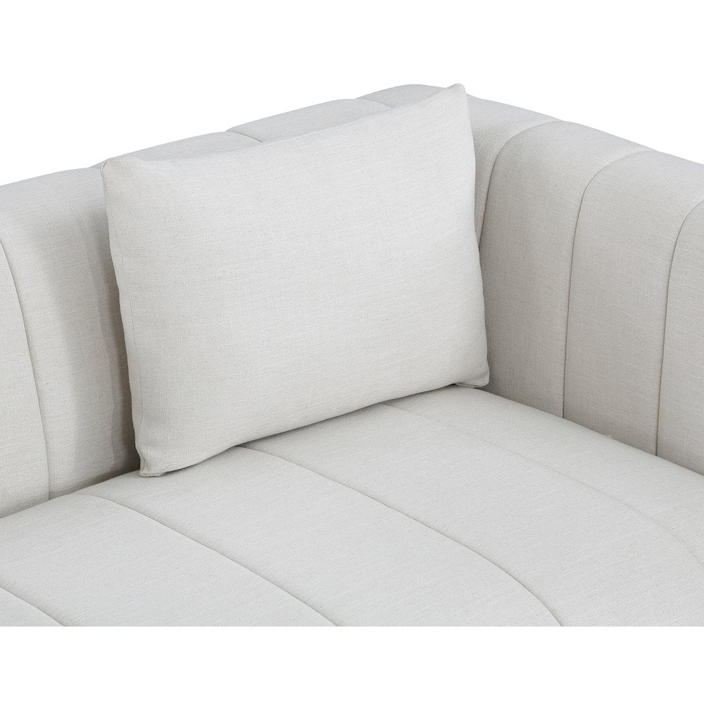 Lucia Cream Linen Textured Fabric Chair