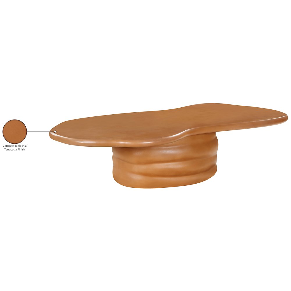 Branna Terracotta Concrete Indoor/Outdoor Coffee Table