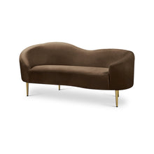 Ritz Brown Velvet Loveseat