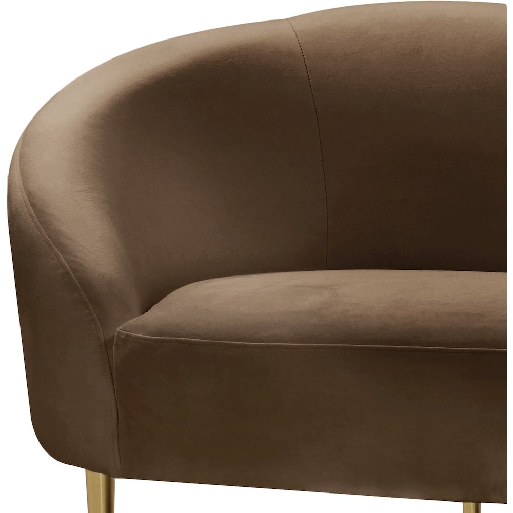 Ritz Brown Velvet Loveseat