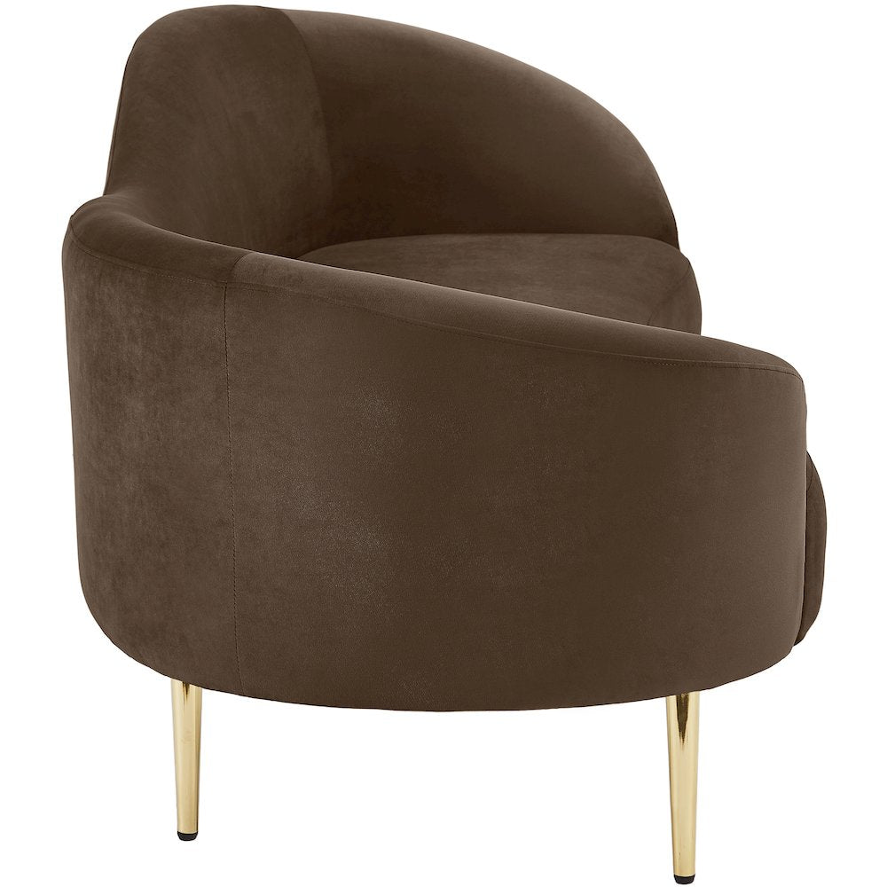 Ritz Brown Velvet Sofa