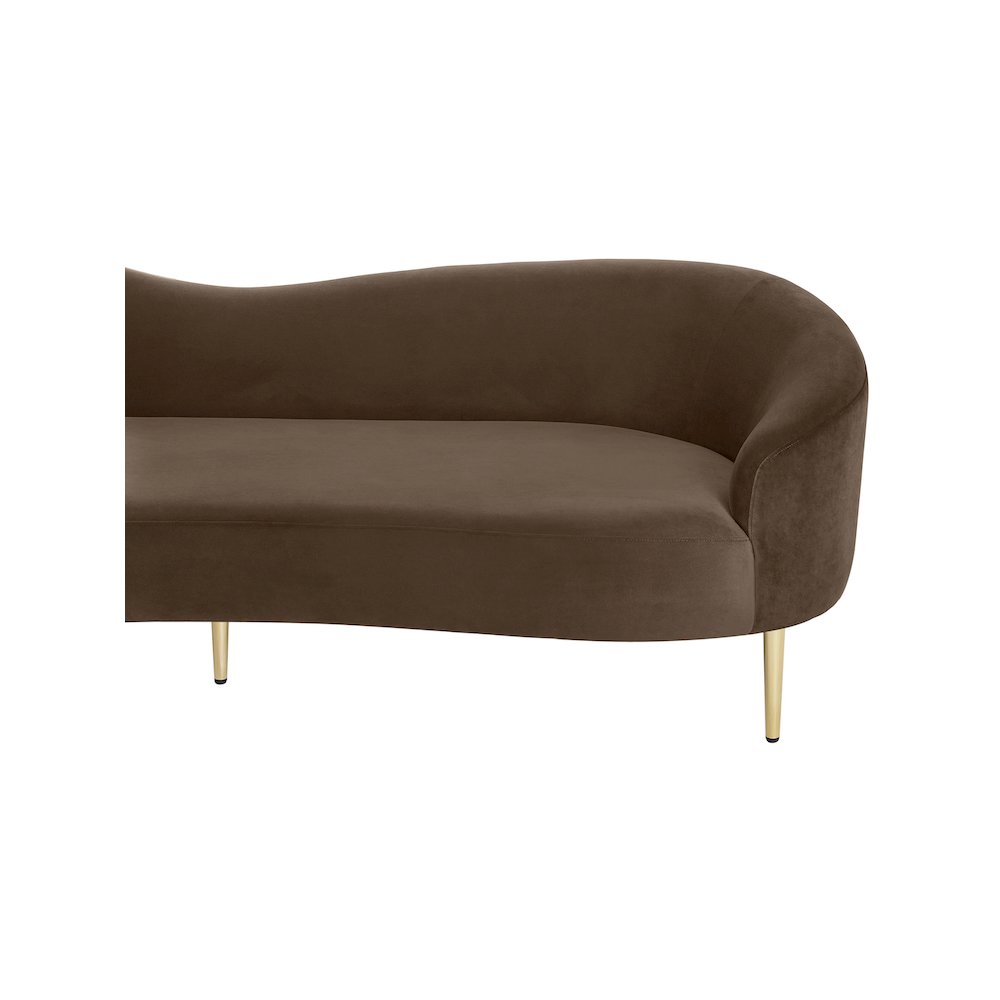 Ritz Brown Velvet Sofa