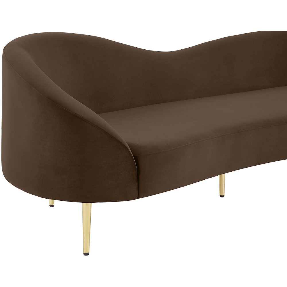 Ritz Brown Velvet Sofa
