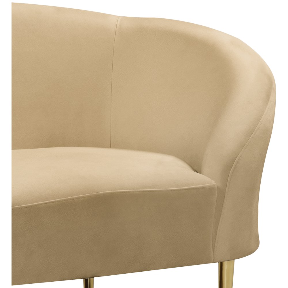 Ritz Camel Velvet Chair
