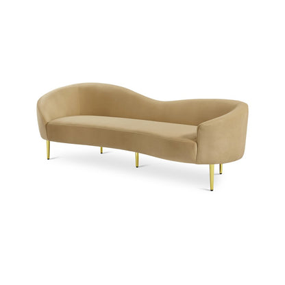 Ritz Camel Velvet Sofa