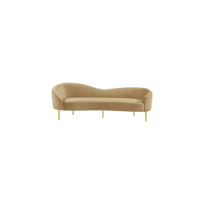 Ritz Camel Velvet Sofa