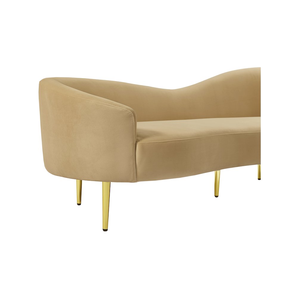 Ritz Camel Velvet Sofa