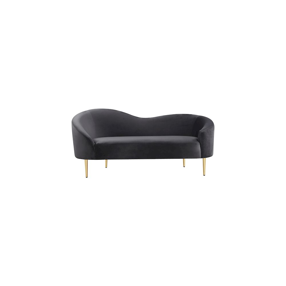 Ritz Grey Velvet Loveseat