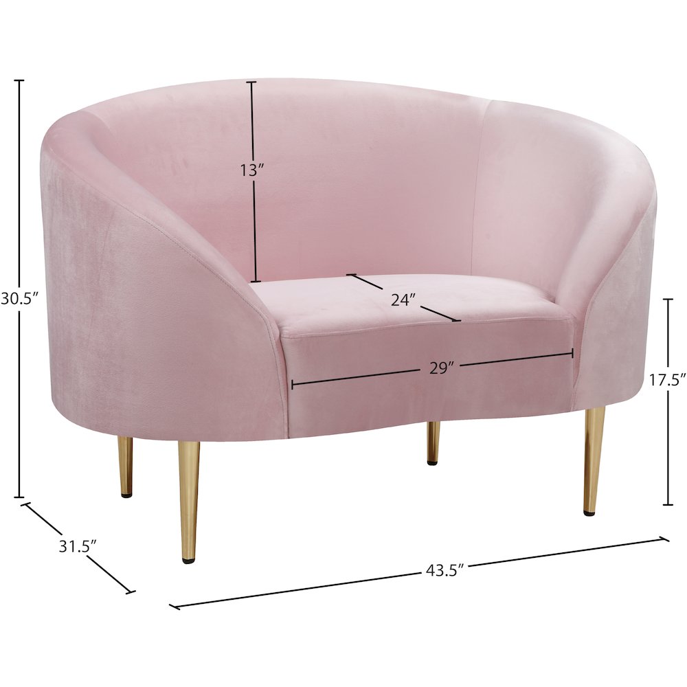 Ritz Pink Velvet Chair