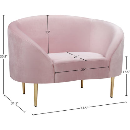 Ritz Pink Velvet Chair