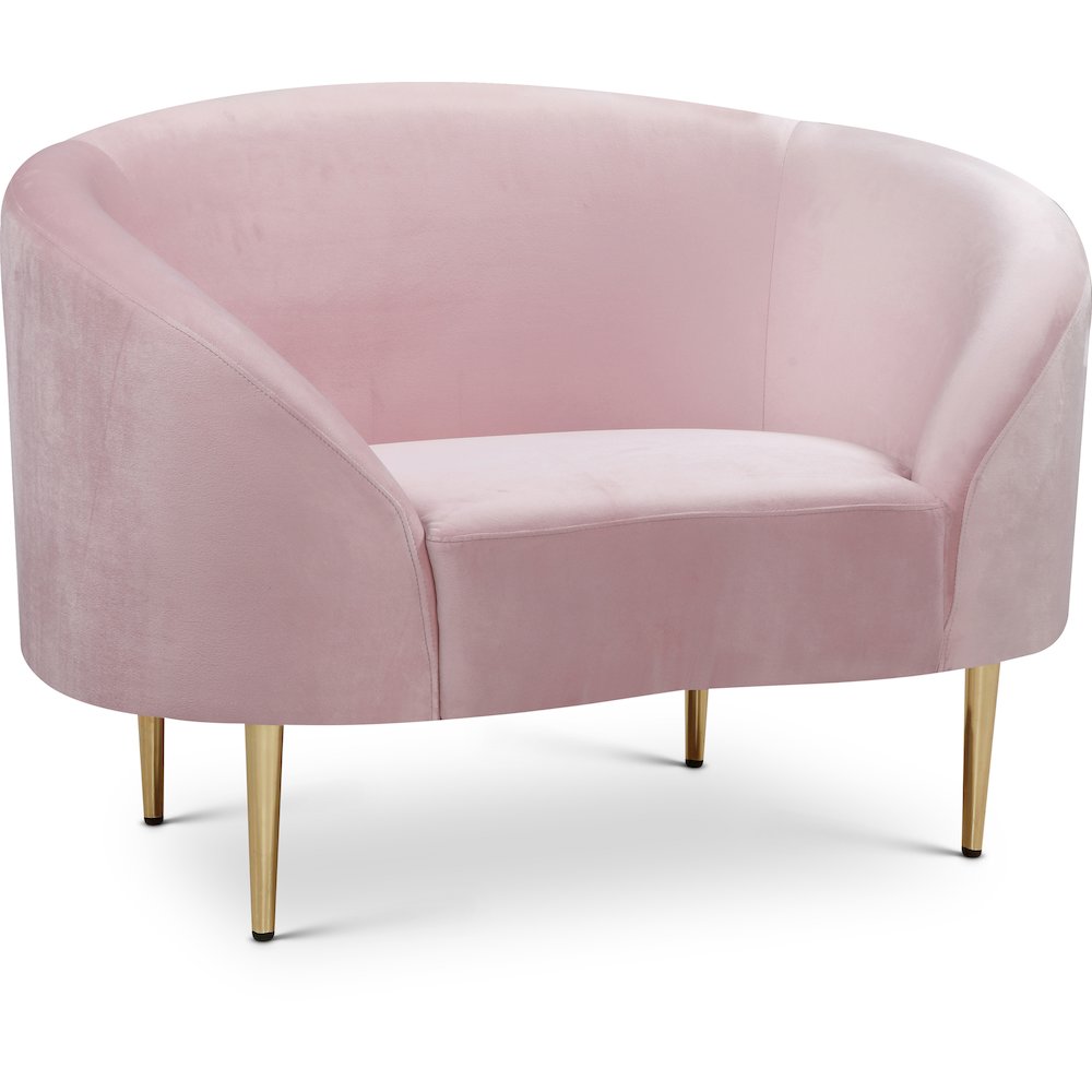 Ritz Pink Velvet Chair