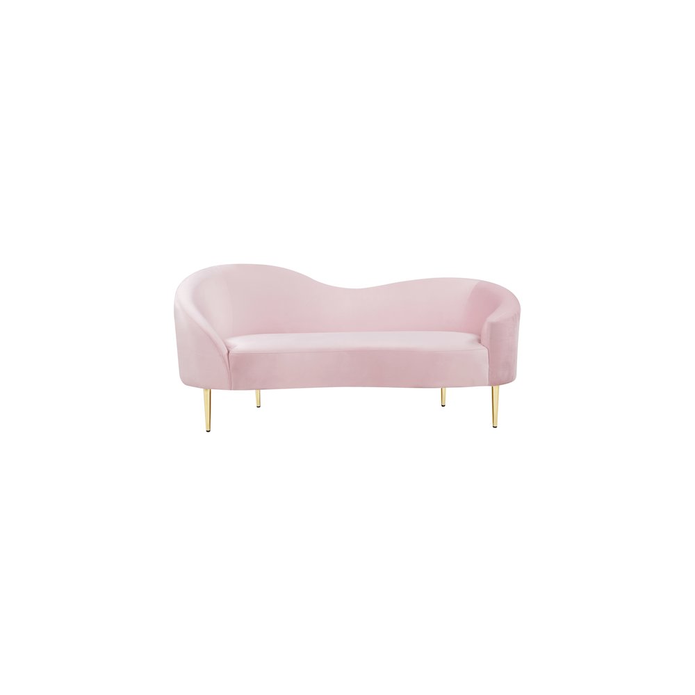 Ritz Pink Velvet Loveseat