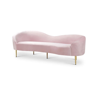 Ritz Pink Velvet Sofa