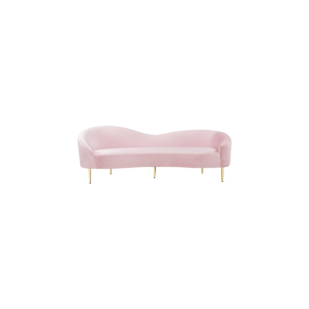 Ritz Pink Velvet Sofa