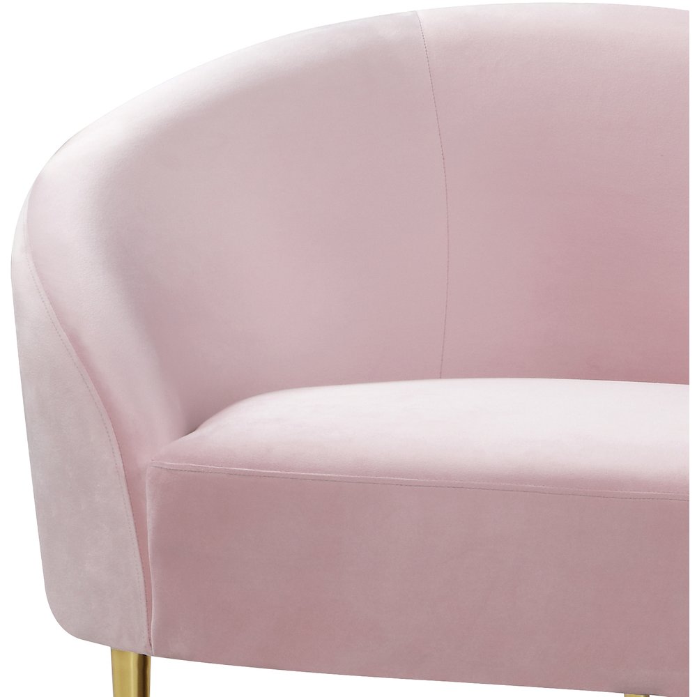 Ritz Pink Velvet Sofa