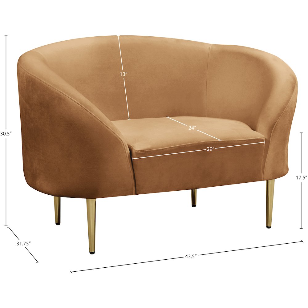 Ritz Saddle Velvet Chair