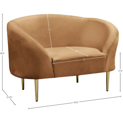 Ritz Saddle Velvet Chair