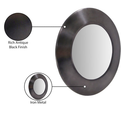 Sphere Black Iron Mirror